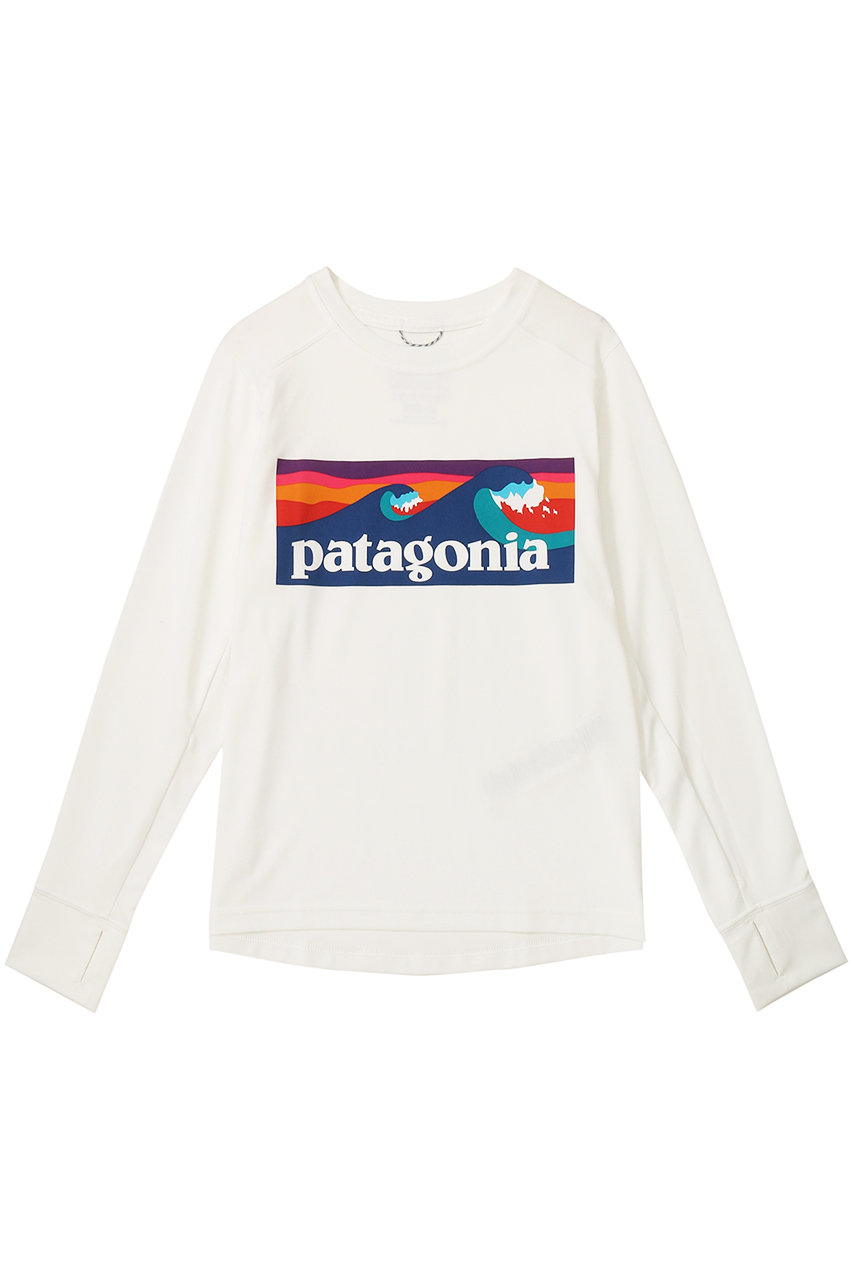 ＜ELLE SHOP＞ patagonia 【KIDS】ロングスリーブキャプリーンシルクウェイトTシャツ (White XL(160)) パタゴニア ELLE SHOP