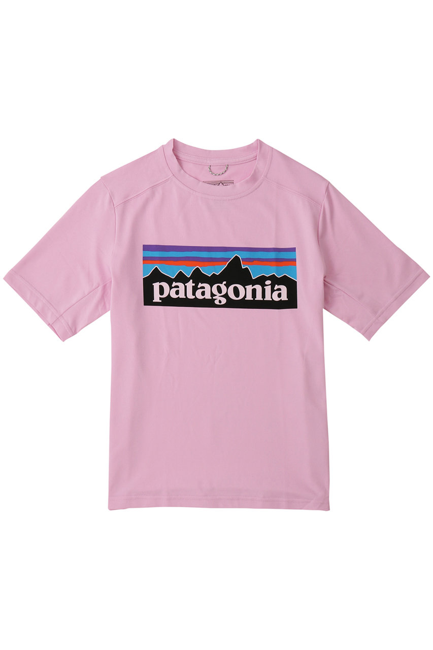 ＜ELLE SHOP＞ patagonia 【KIDS】キャプリーンシルクウェイトTシャツ (Purple M(140)) パタゴニア ELLE SHOP