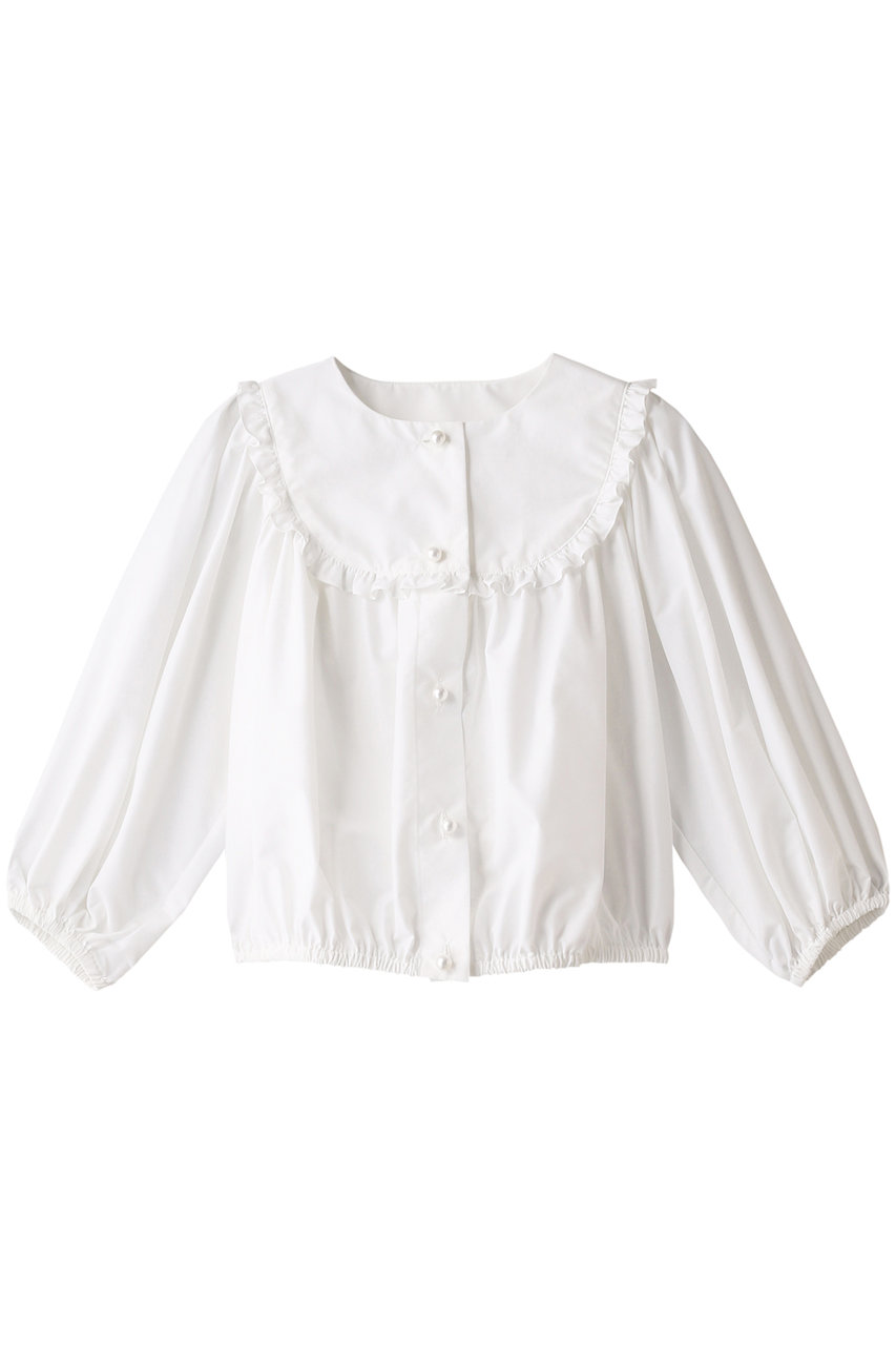 ＜ELLE SHOP＞ 50%OFF！AMICA・kids 【KIDS】【別注】パールブラウス (ホワイト 6Y-11Y) アミカキッズ ELLE SHOP