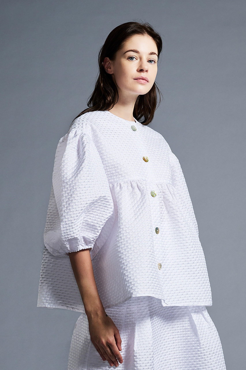 AMICA kids アミカ　COUTURE BLOUSE WHITE リボン