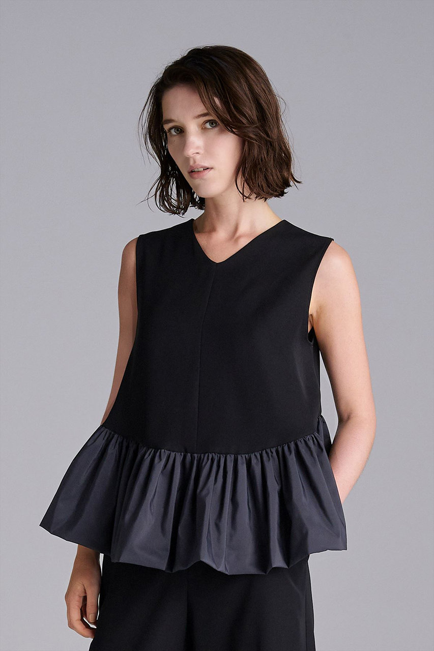 AMICA・kids(アミカキッズ)｜ツイルパフトップ/ブラック の通販