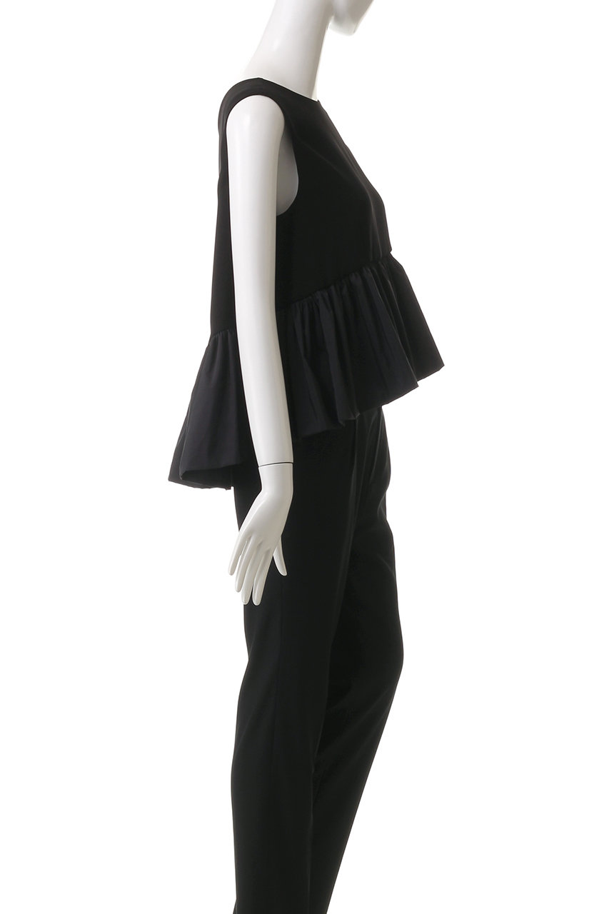 amica kids 2way couture top アミカキッズ AMICA・kids(アミカキッズ)｜ツイルパフトップ/ブラック の通販