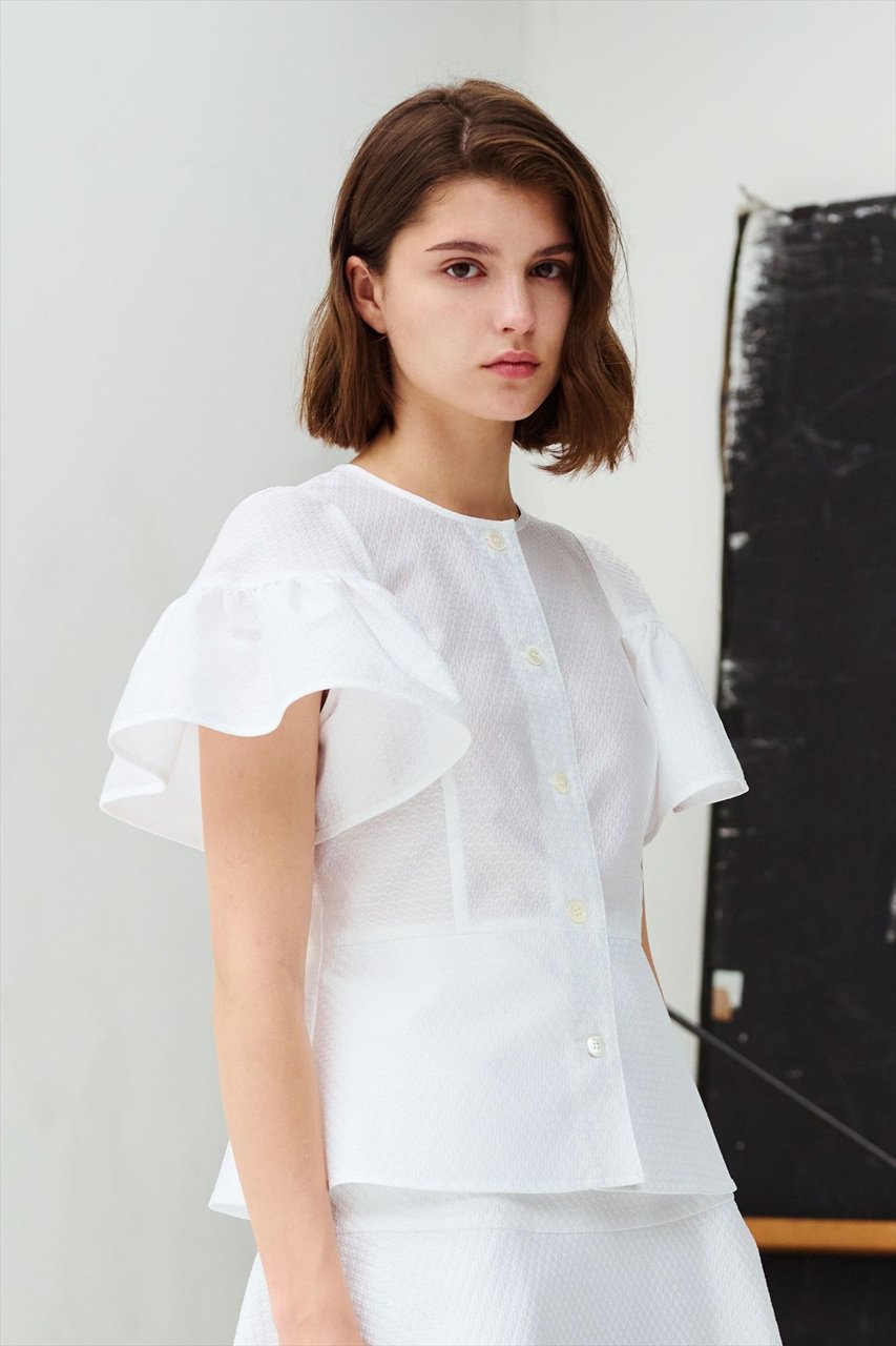 美品　amica kids CLOVER COUTURE 　パフスリーブ　白 CLOVER PUFF DRESS WHITE 1Y-6Y | AMICA・kids