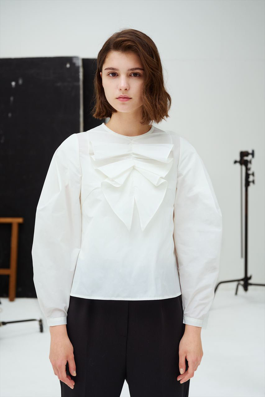 AMICA KIDS アミカキッズクチュールリボンブラウス　美品 AMICA・kids(アミカキッズ)｜リボンブラウス/ホワイト の通販