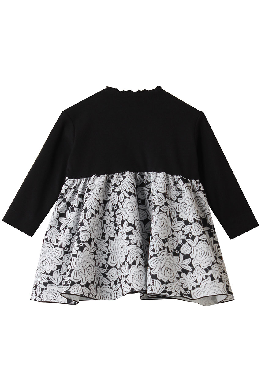 アミカキッズ/AMICA・kidsの【BABY&KIDS】ヴィンテージレースT-ドレス ホワイト×ブラック(6Y-8Y) 6Y-8Y(ホワイト×ブラック(7M-3Y)/AM203H-AW05)