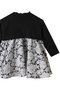 【BABY&KIDS】ヴィンテージレースT-ドレス ホワイト×ブラック(6Y-8Y) 6Y-8Y アミカキッズ/AMICA・kids