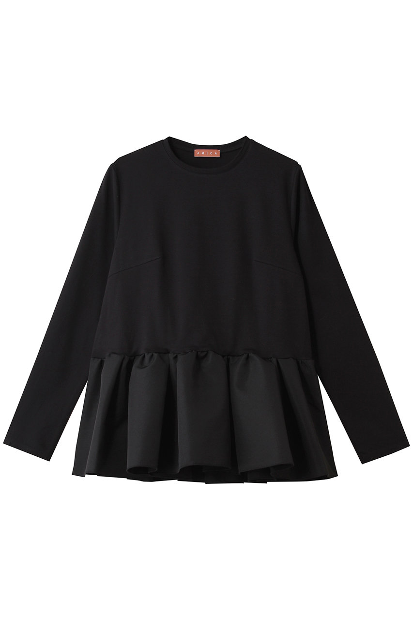 AMICA・kids バレリーナロングTシャツ (ブラック, M-L) アミカキッズ ELLE SHOP
