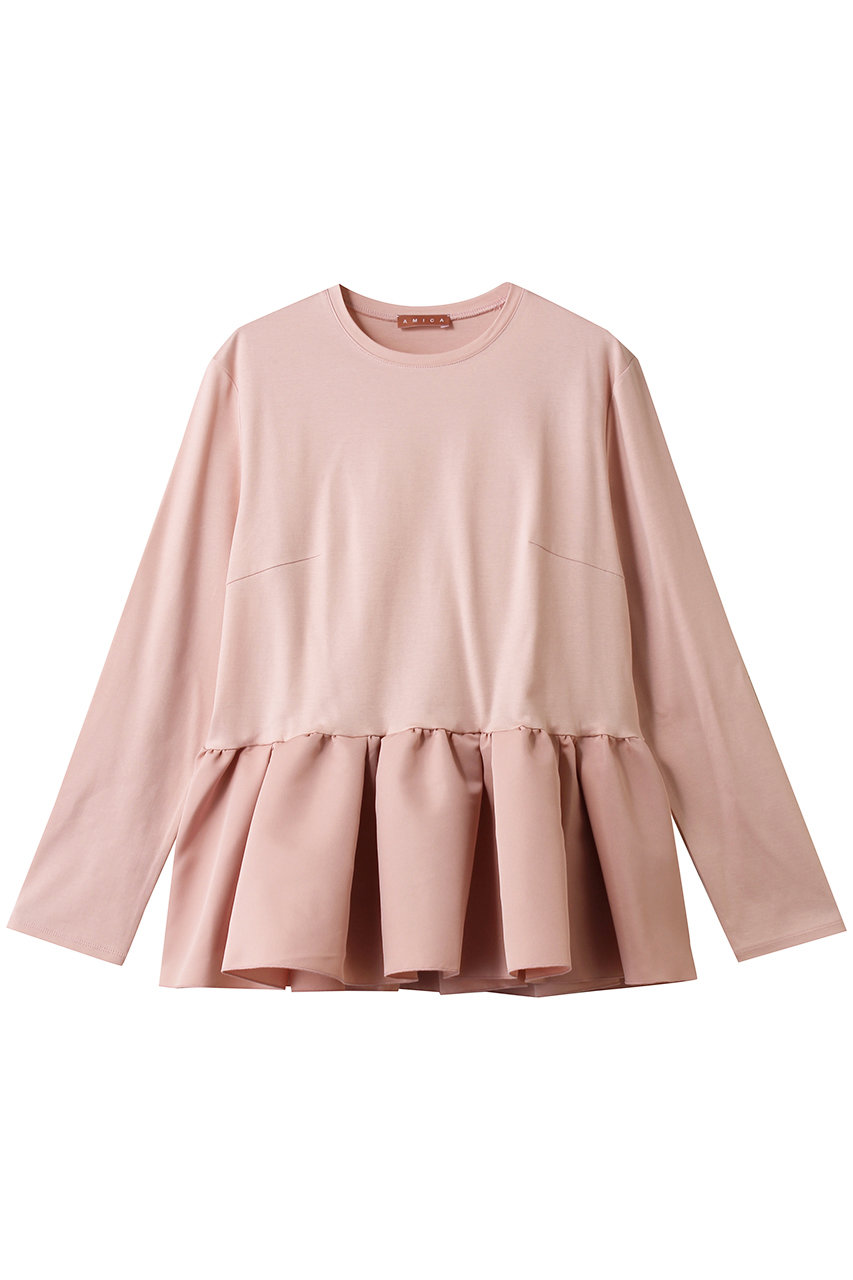 AMICA・kids バレリーナロングTシャツ (スモークピンク, M-L) アミカキッズ ELLE SHOP