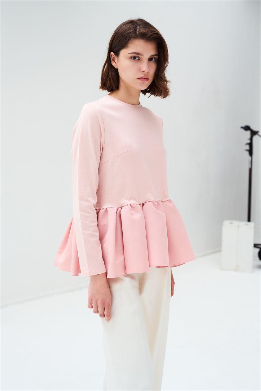 AMICA・kids(アミカキッズ)｜バレリーナロングTシャツ/スモークピンク 
