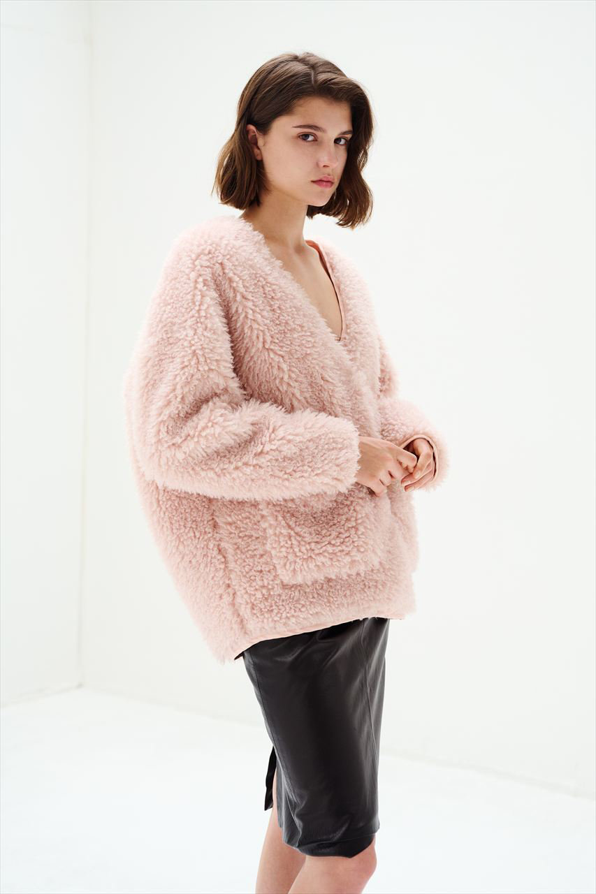 AMICA・kids(アミカキッズ)｜プードルコート/ピンク の通販｜ELLESHOP