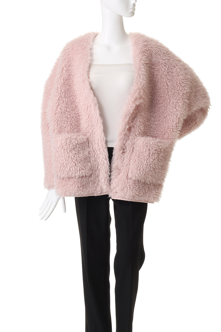 【新品・未使用】アミカキッズ　プードルファー　コート　レディース　ピンク AMICA・kids(アミカキッズ)｜プードルコート/ピンク の通販｜ELLESHOP