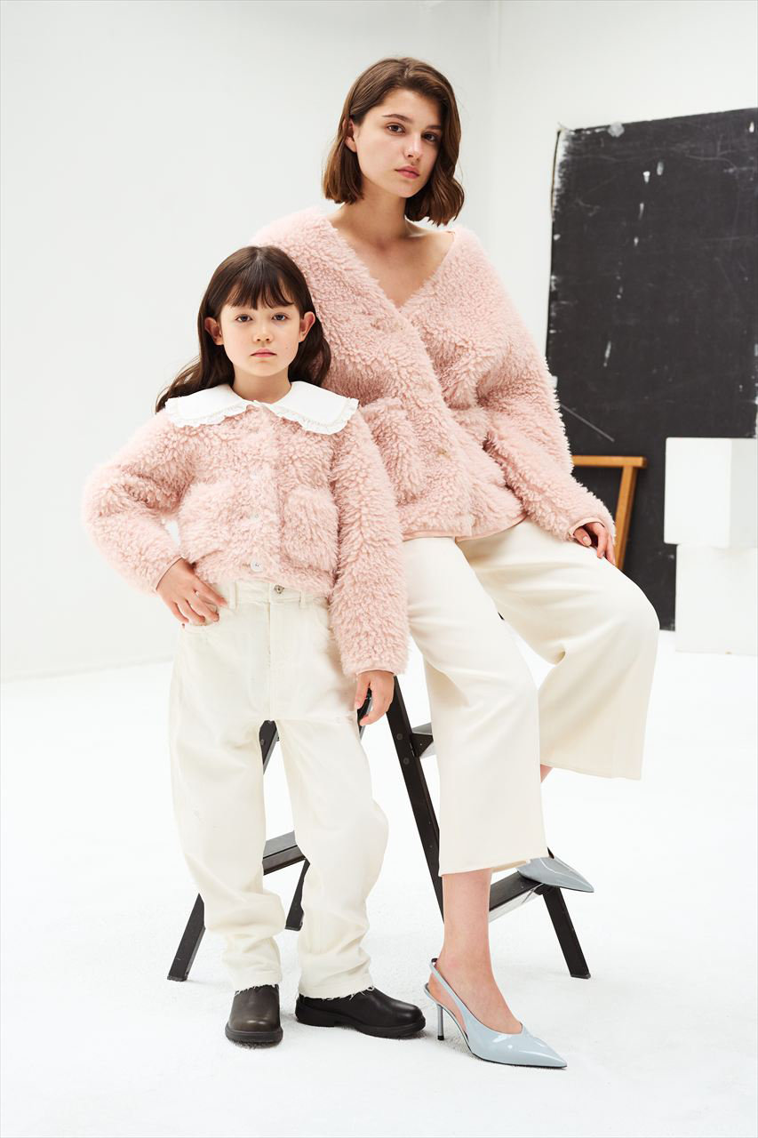 AMICA・kids(アミカキッズ)｜プードルコート/ピンク の通販｜ELLESHOP