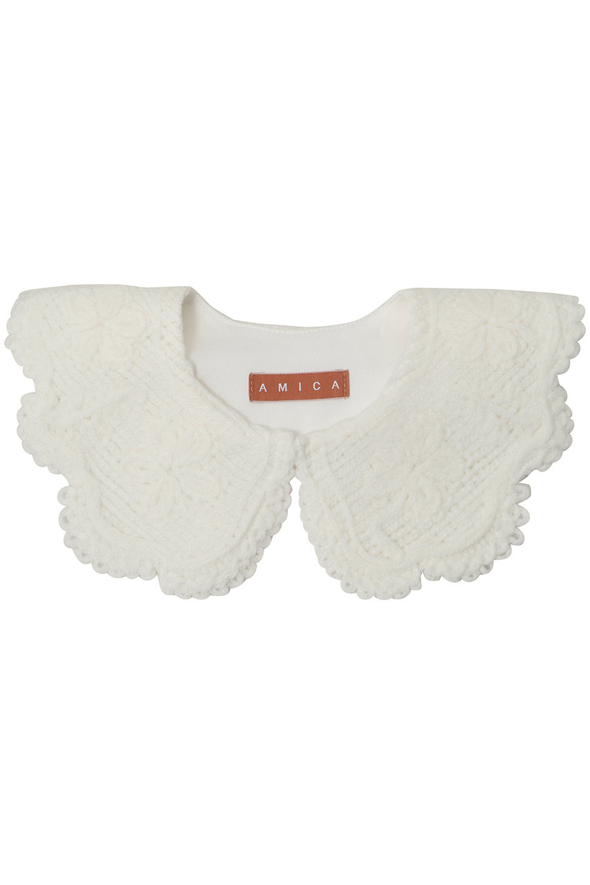 アミカキッズ/AMICA・kidsのエンブロイダリーカラー(ホワイト/AM244Z-SS08)