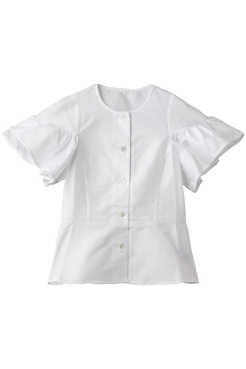 アミカキッズ/AMICA・kidsのクチュールフレアスリーブトップ(ホワイト/AM233C-SS07)