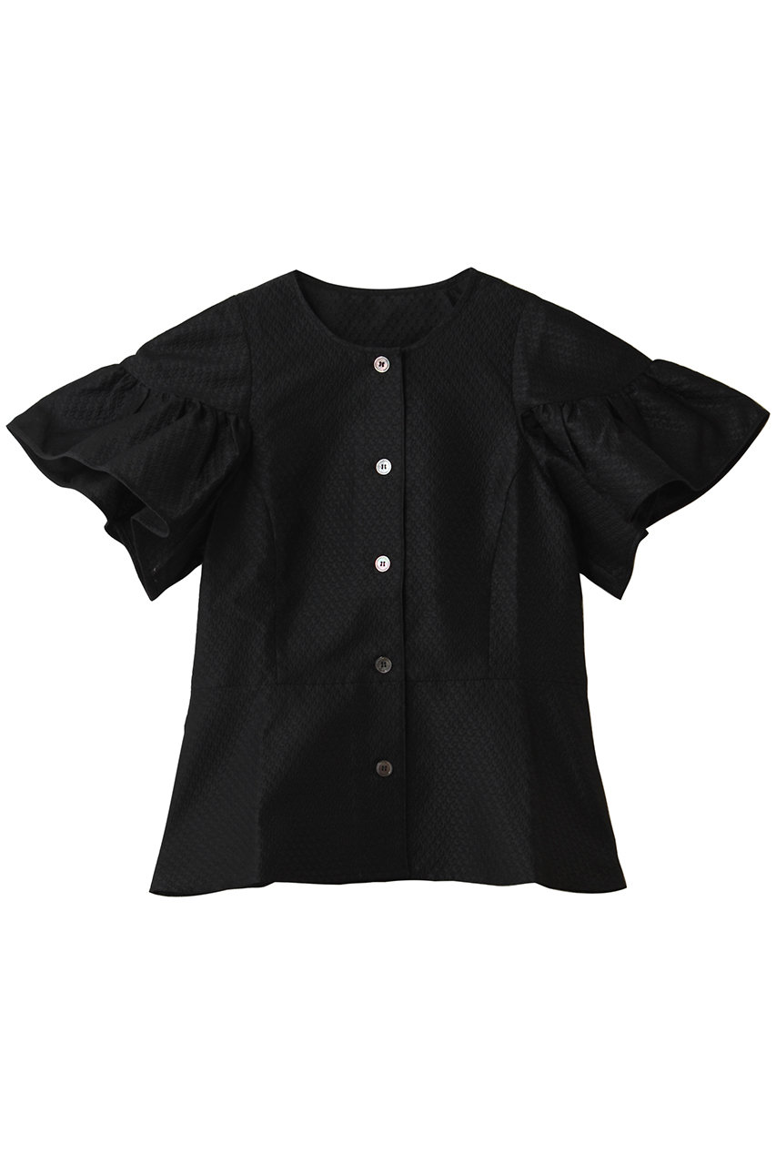 アミカキッズ/AMICA・kidsのクチュールフレアスリーブトップ(ブラック/AM233C-SS07)