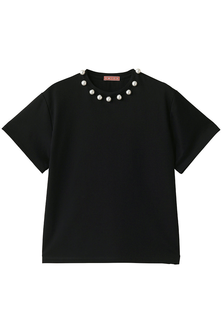 アミカキッズ/AMICA・kidsのパールTシャツ(ブラック/AM152C-AW06)