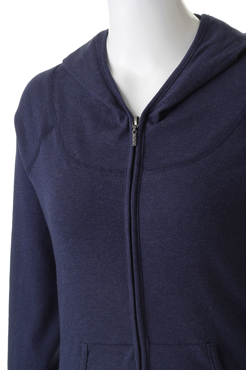 three dots(スリードッツ)｜Cotton Knits double zip hoody/パーカー 