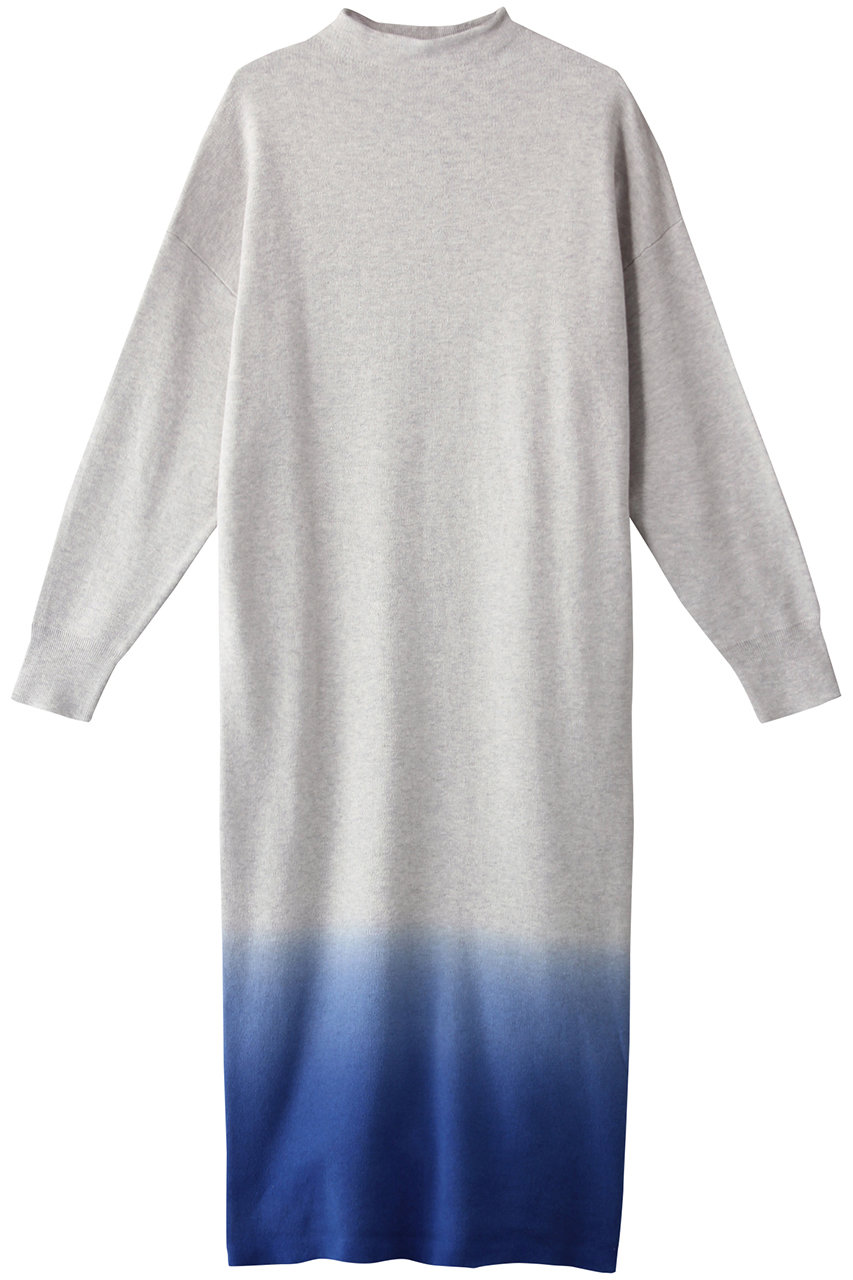 Three Dots スリードッツ Dip Dye Sweater Dress ロングワンピース グレー ブルー の通販 Elleshop エル ショップ