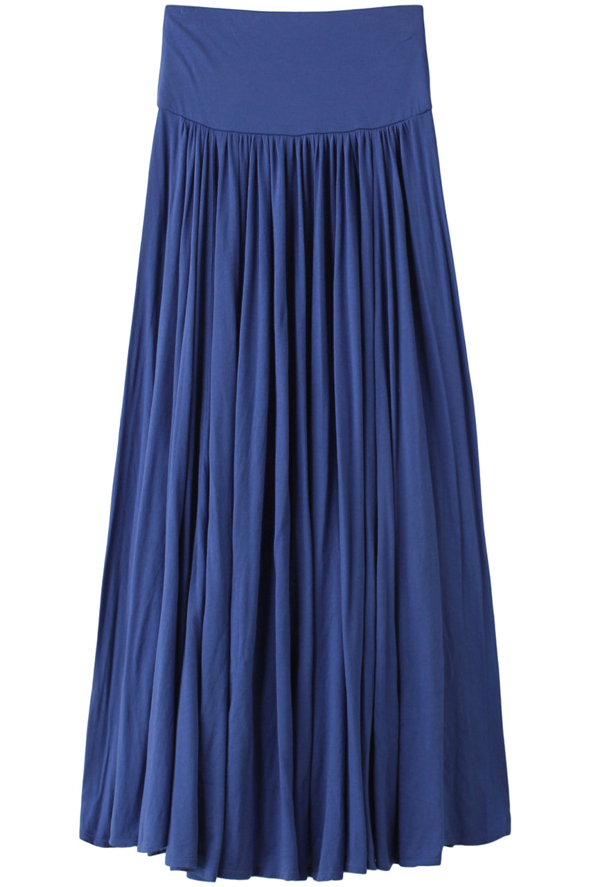 スリードッツ/three dotsのjersey colette long skirt/ロングスカート(ピーセント ブルー/KD378YJ)