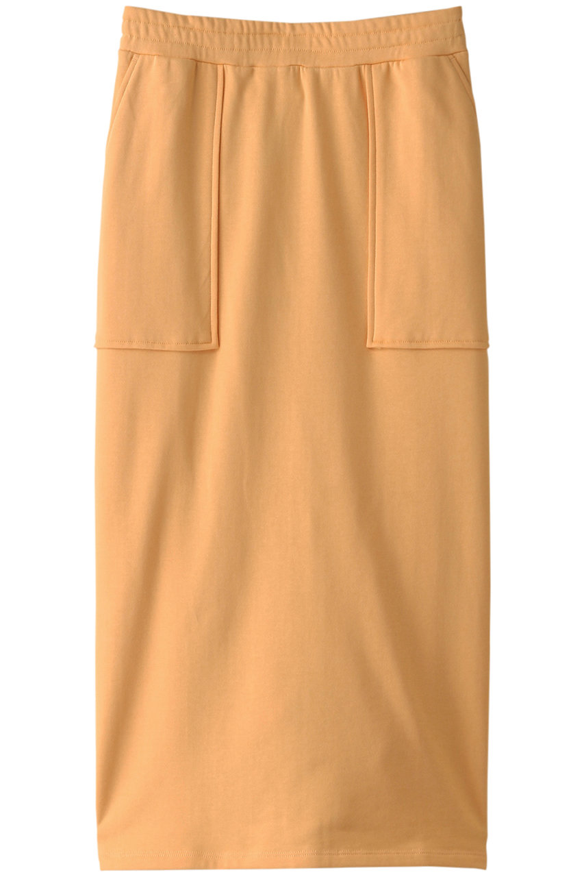 ＜ELLE SHOP＞ 50%OFF！three dots Suvin loopwheel baker skirt/スカート (オレンジ S) スリードッツ ELLE SHOP