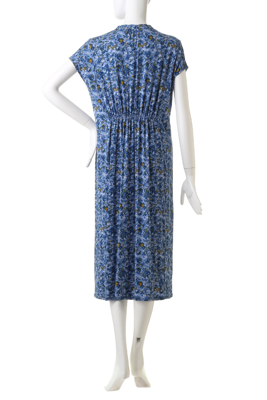 Three Dots スリードッツ Spring Shower Print S S ドレス ワンピース ブルーマルチ の通販 Elleshop エル ショップ