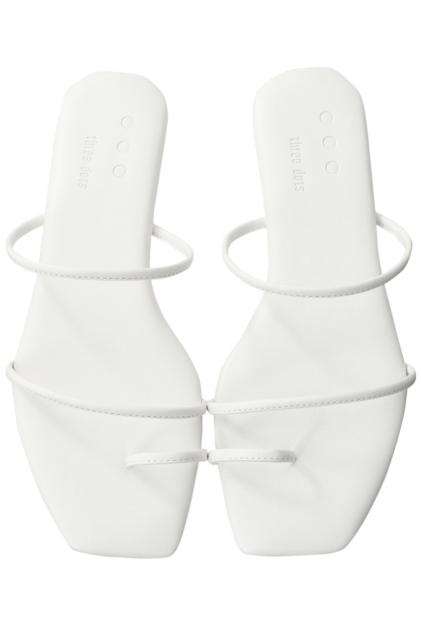 three dots スリードッツ Sandal strap sandal WHITE