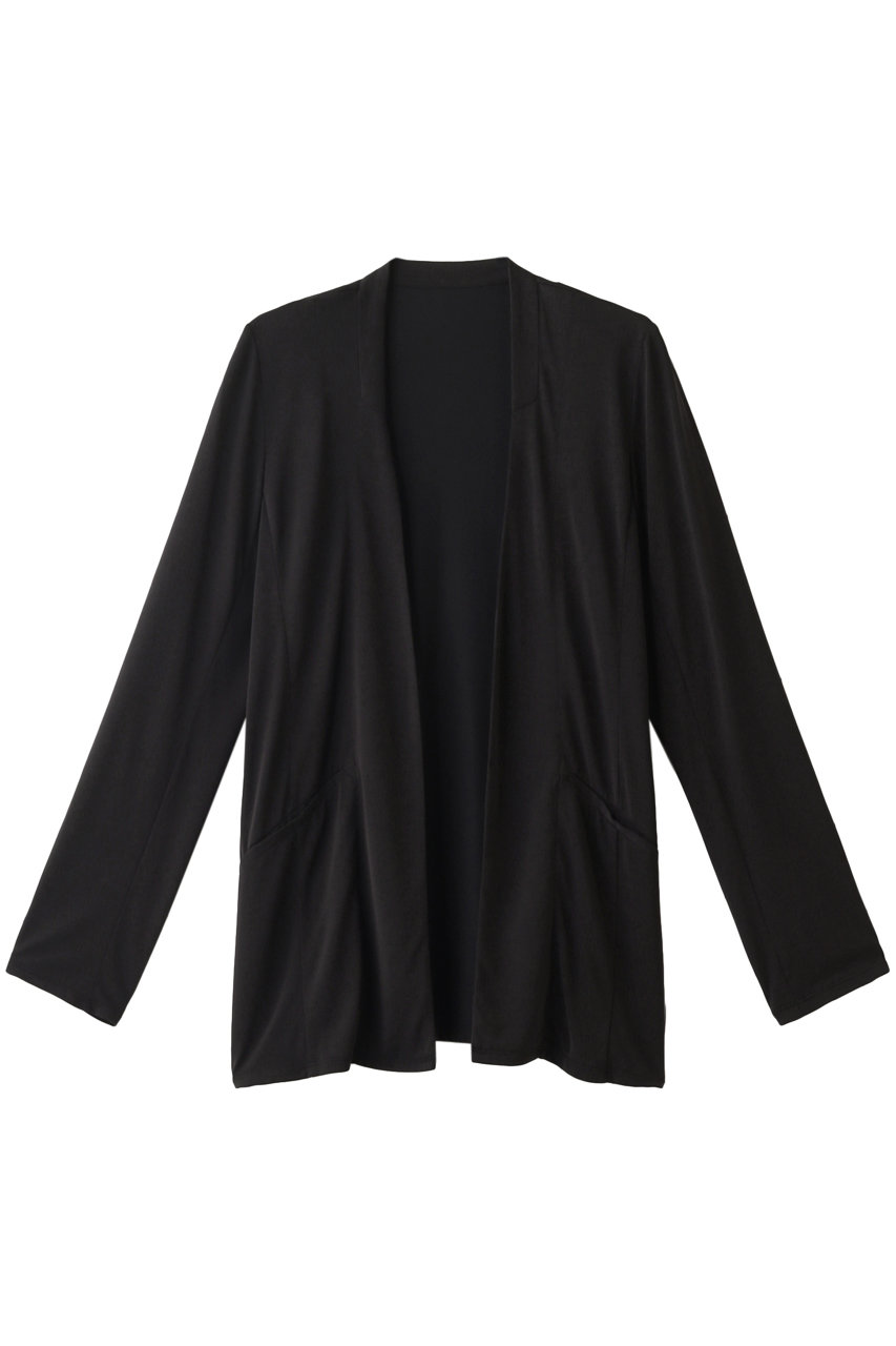 three dots スリードッツ Worker's jersey relaxing jacket/ジャケット ブラック