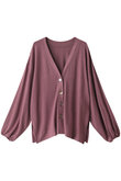 Brushed sweater volume slv cardy/カーディガン