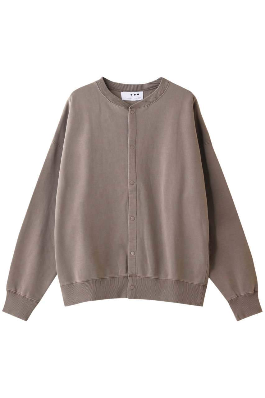 three dots スリードッツ Pigment sweate l/s cardigan/カーディガン トープ