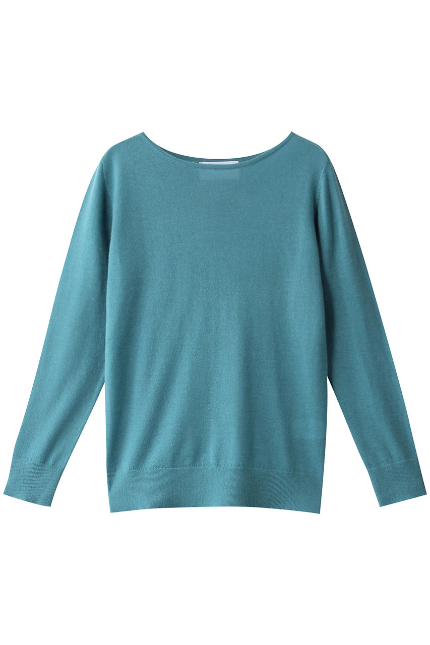 three dots スリードッツ Superfine cashmere l/s boatneck/ニット ミント