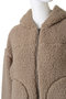 Eco fur fleece zip hoody/フーディー スリードッツ/three dots