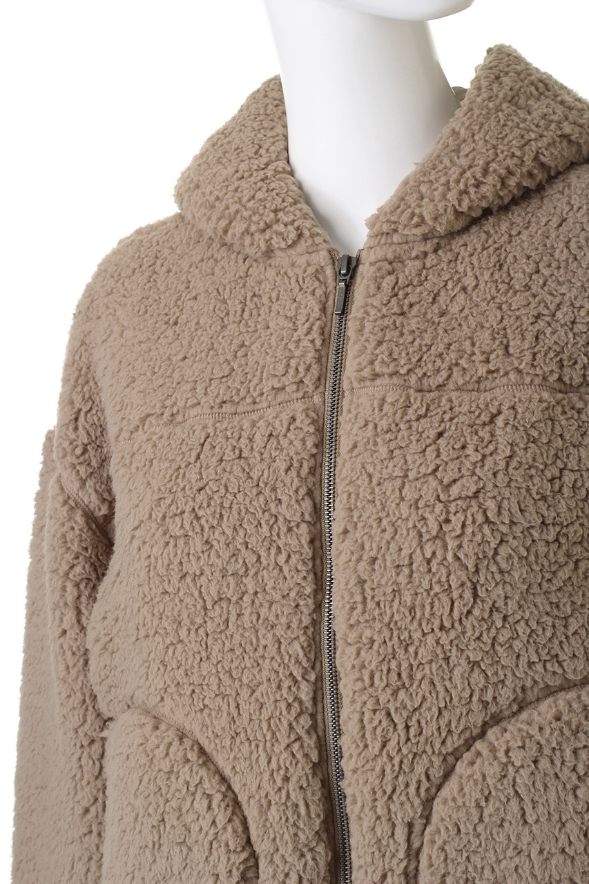 Eco fur fleece zip hoody/フーディー