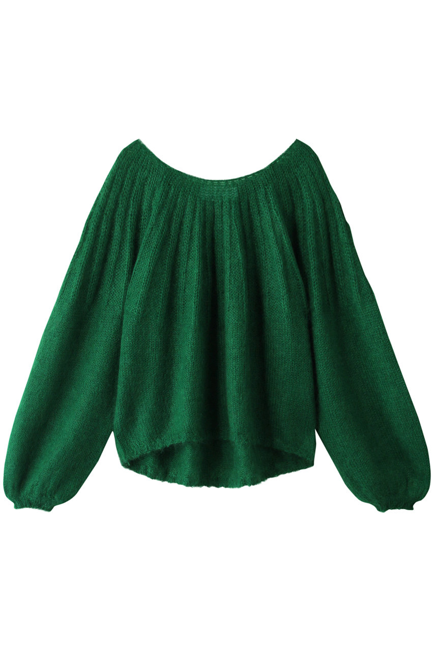 three dots スリードッツ Happy mohair l/s baron top/プルオーバー グリーン