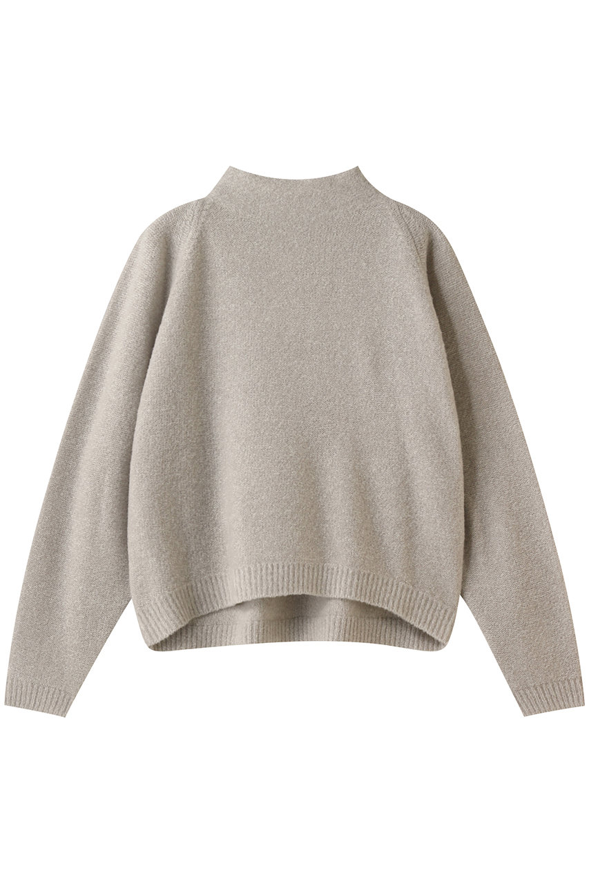 three dots スリードッツ Washable wool boucle pullover/プルオーバー グレーベージュ