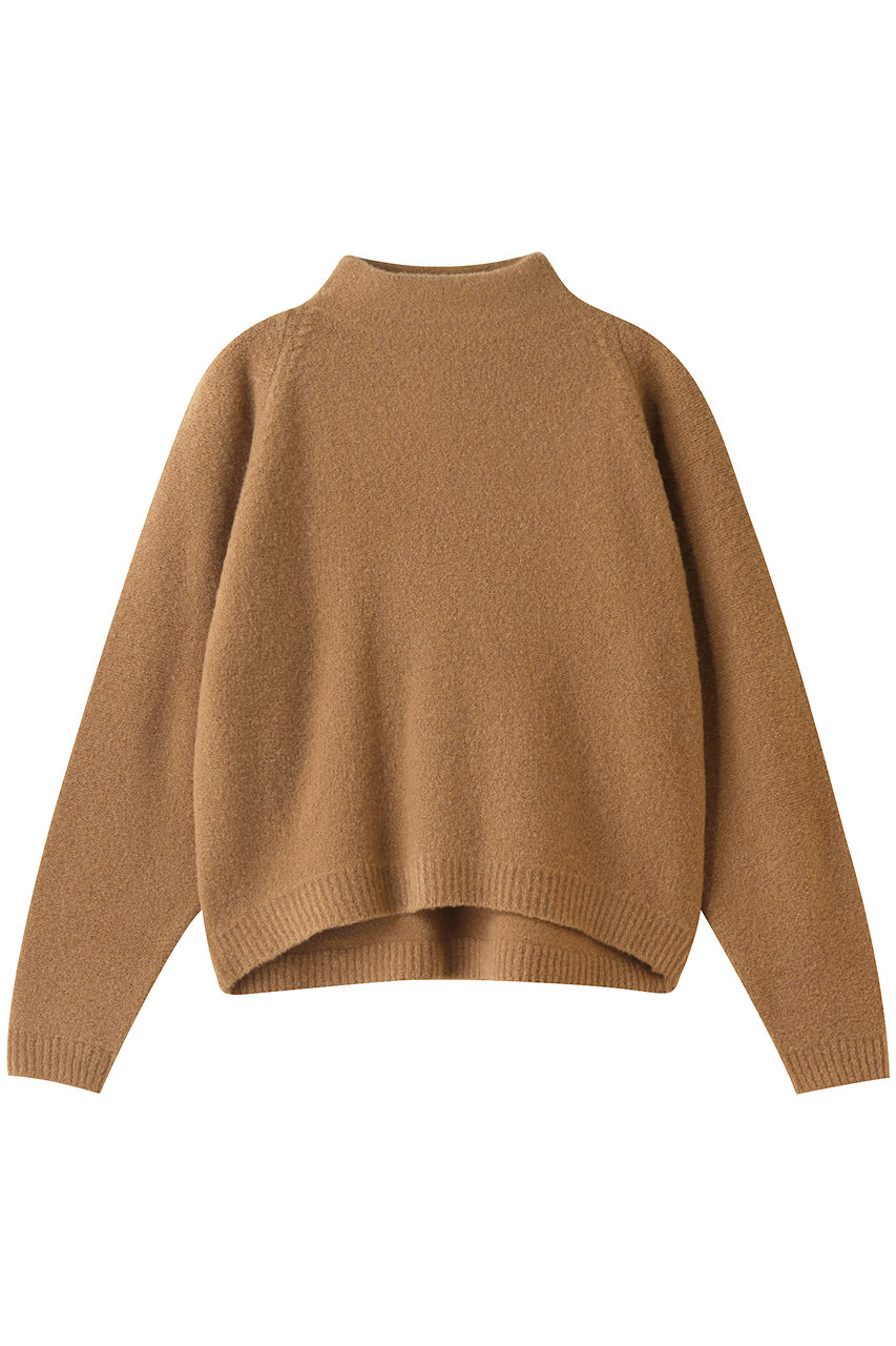 three dots スリードッツ Washable wool boucle pullover/プルオーバー キャメル