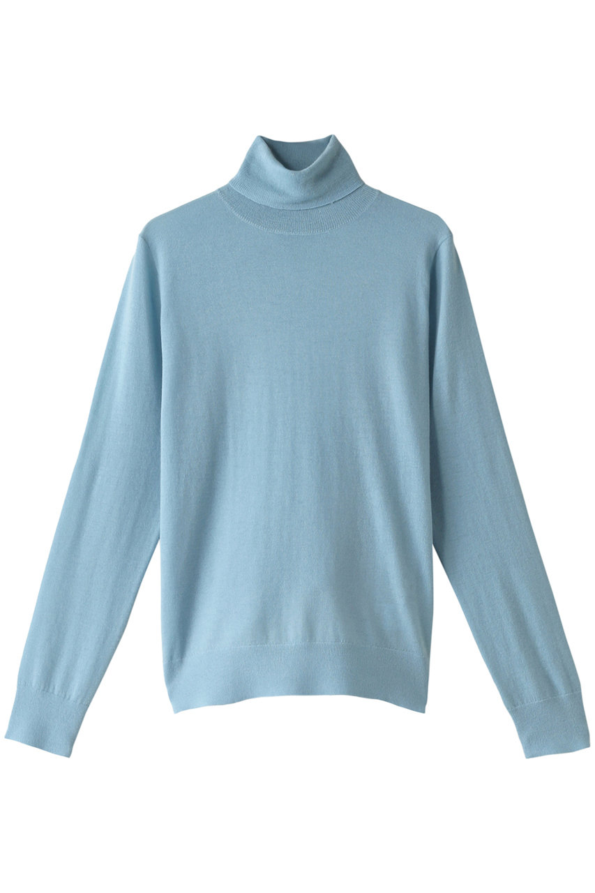 three dots スリードッツ Super fine merino l/s turtleneck/プルオーバー ライトブルー