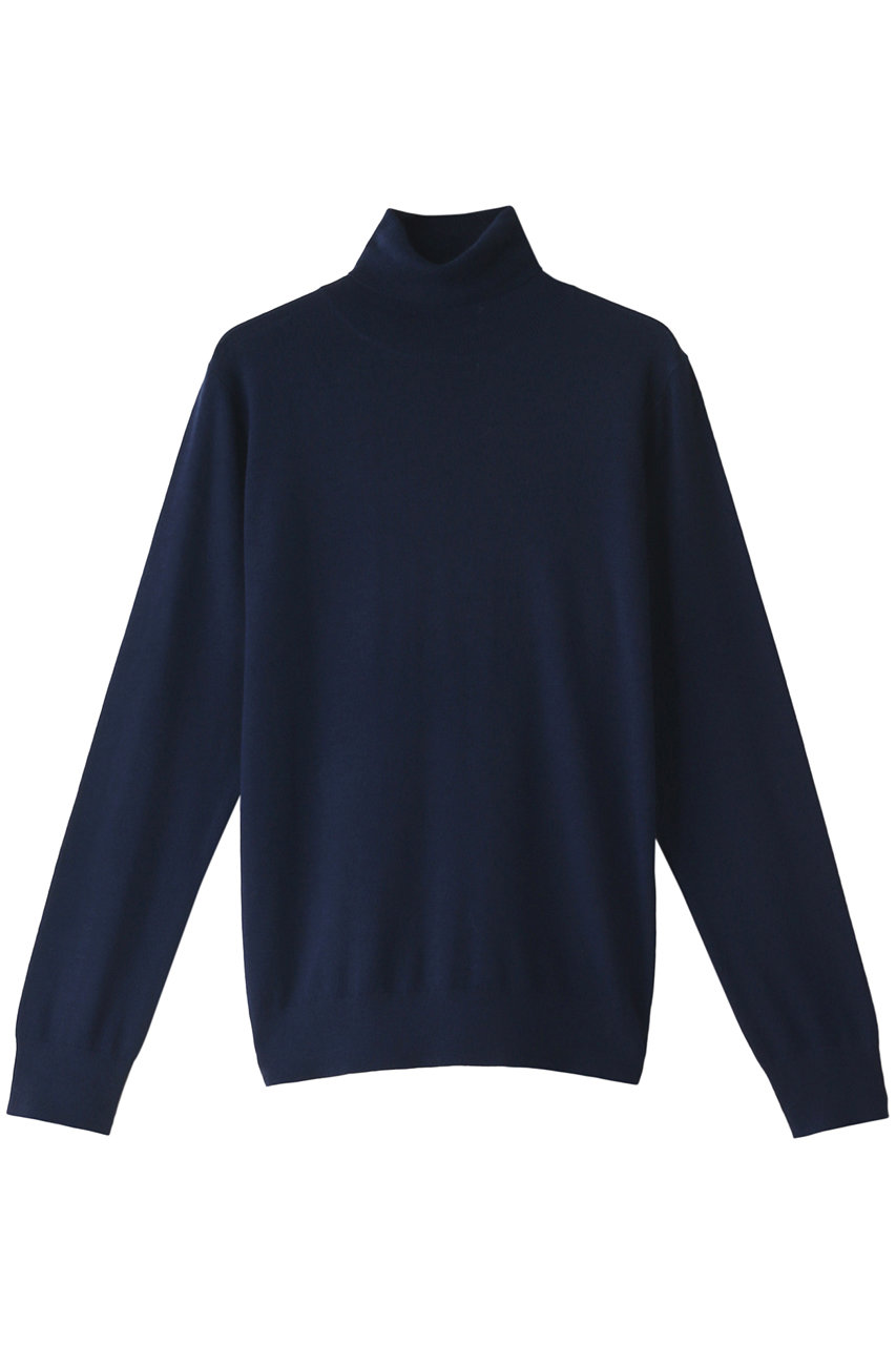 three dots スリードッツ Super fine merino l/s turtleneck/プルオーバー ネイビー