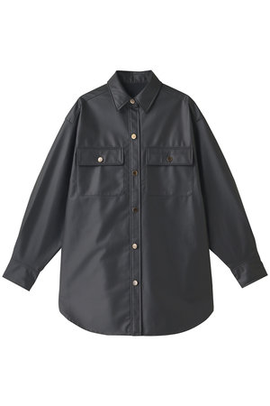 スリードッツ/three dotsのフェイクレザーシャツ(110400/110403)