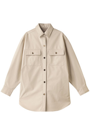 スリードッツ/three dotsのフェイクレザーシャツ(110400/110403)