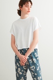 Organic Cotton Knit cropped alex トップス