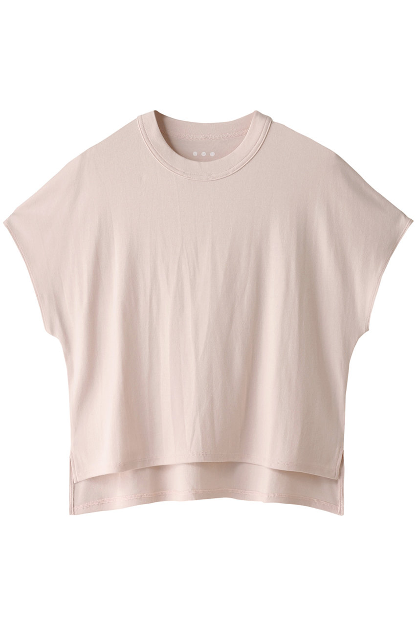 スリードッツ/three dotsのOrganic Cotton Knit cropped alex トップス(フェザーピンク/AG1C002Y)