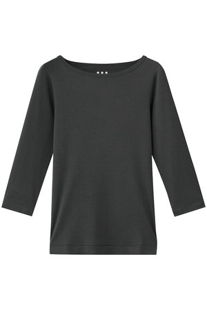 スリードッツ/three dotsのOrganic CottonKnit 3/4british T(110100/110102)