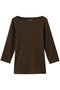 Organic CottonKnit 3/4british T スリードッツ/three dots コーヒー