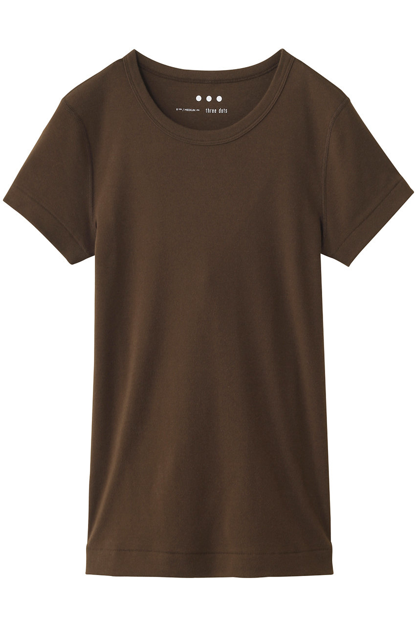 three dots オーガニックコットン アレックス (コーヒー, S) スリードッツ ELLE SHOP three dots オーガニックコットン アレックス (コーヒー, S) スリードッツ ELLE SHOP