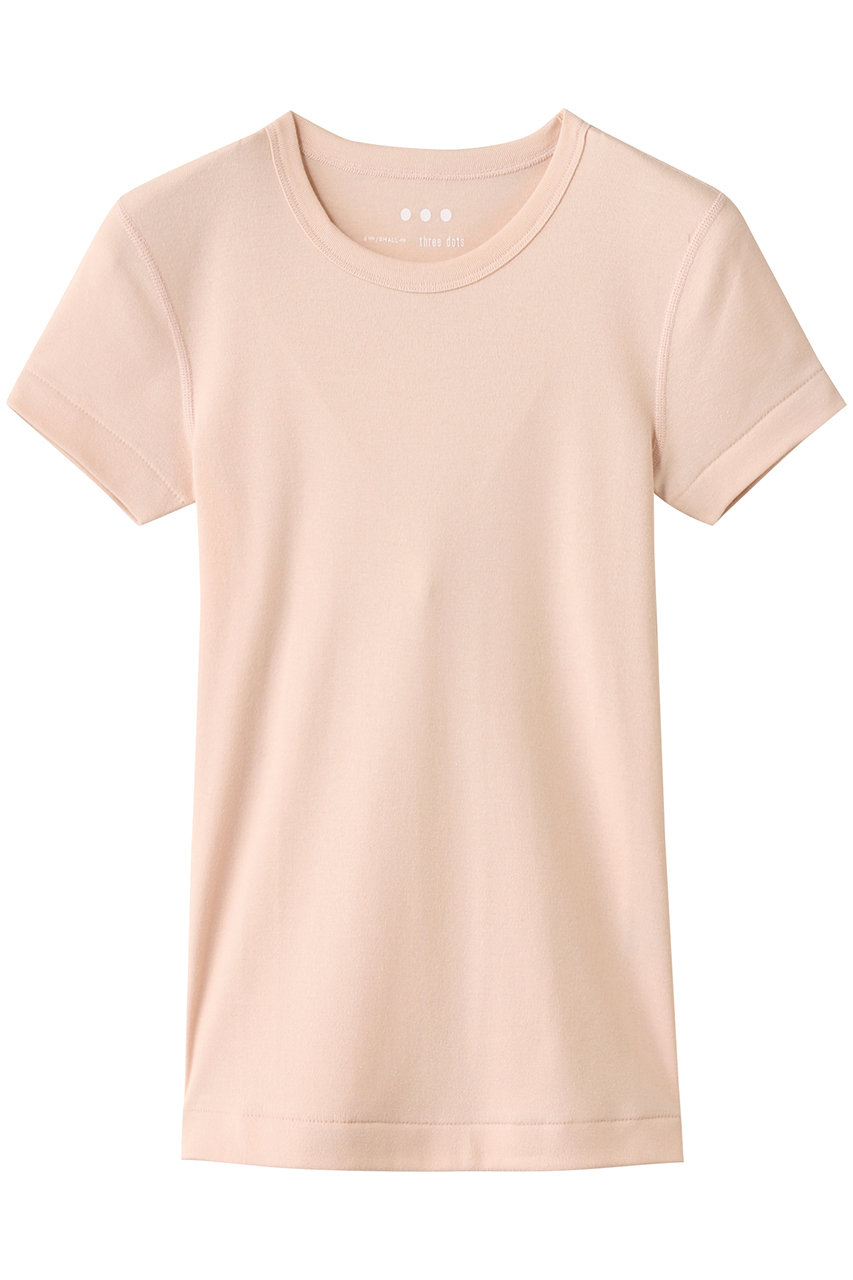 three dots オーガニックコットン アレックス (クリームピンク, S) スリードッツ ELLE SHOP three dots オーガニックコットン アレックス (クリームピンク, S) スリードッツ ELLE SHOP