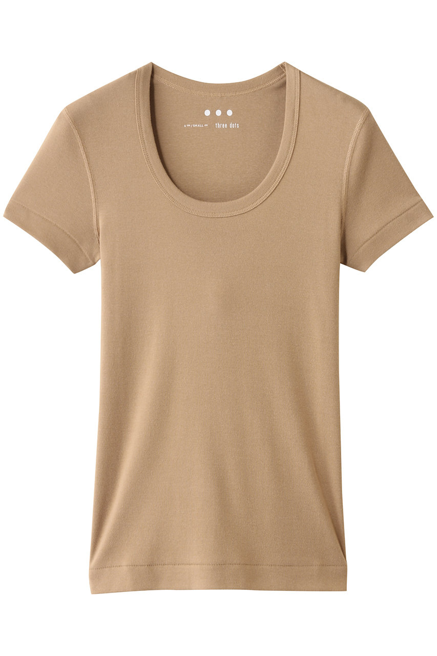 three dots オーガニックコットン ジェシカ (キャラメル, S) スリードッツ ELLE SHOP three dots オーガニックコットン ジェシカ (キャラメル, S) スリードッツ ELLE SHOP