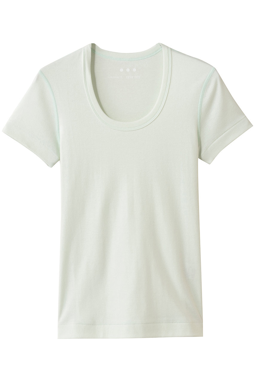 スリードッツ/three dotsのオーガニックコットン ジェシカ(キーライム/AG1S004Y)