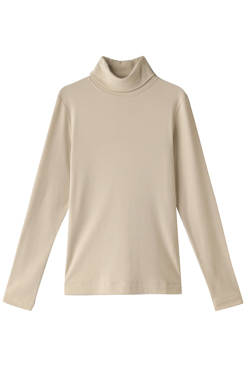three dots オーガニックコットンタートルネック (ベージュ, S) スリードッツ ELLE SHOP three dots オーガニックコットンタートルネック (ベージュ, S) スリードッツ ELLE SHOP