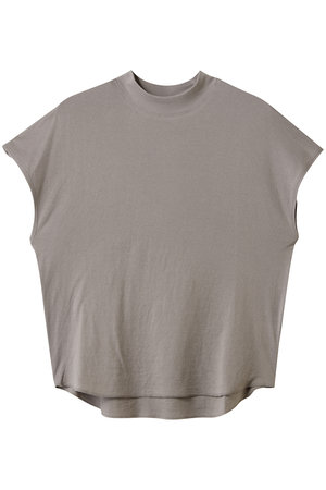 スリードッツ/three dotsのダブルガーゼ モックネックTシャツ