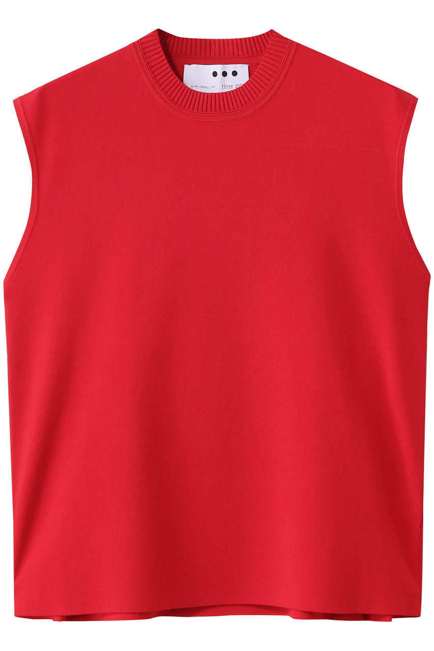 three dots スリーク スリーブレストップス (レッド, S) スリードッツ ELLE SHOP three dots スリーク スリーブレストップス (レッド, S) スリードッツ ELLE SHOP